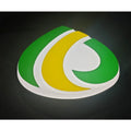 The logo of Heaven and Earth shines