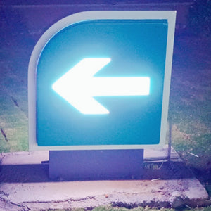 Gas station entrance and exit light box