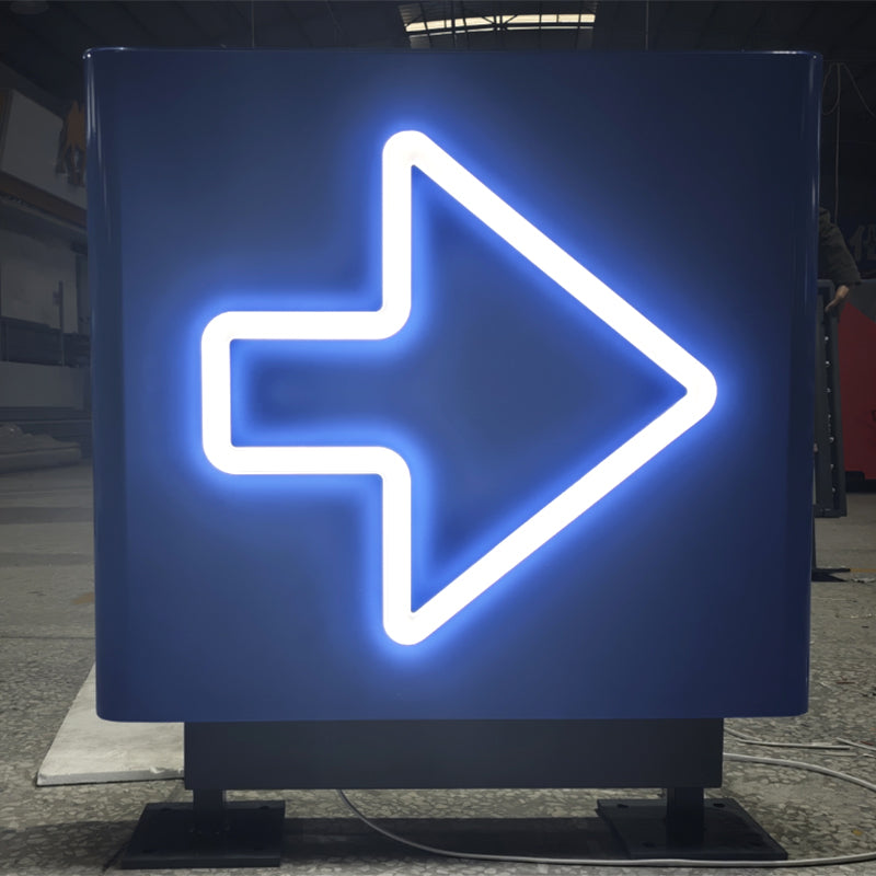 Gas station entrance and exit light box