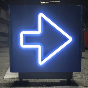 Gas station entrance and exit light box