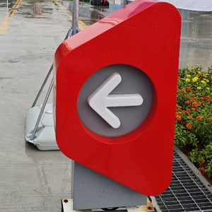 Gas station entrance and exit light box