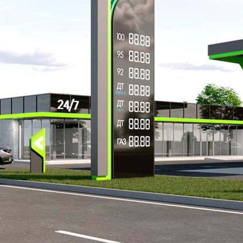 Gas station LED oil price sign digital display