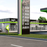 Gas station LED oil price sign digital display
