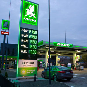 Gas station LED oil price sign digital display