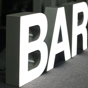 3D luminous letters