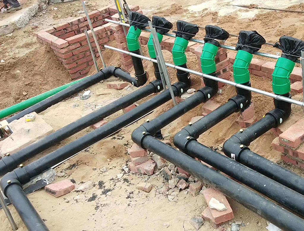 Gas station pipeline construction